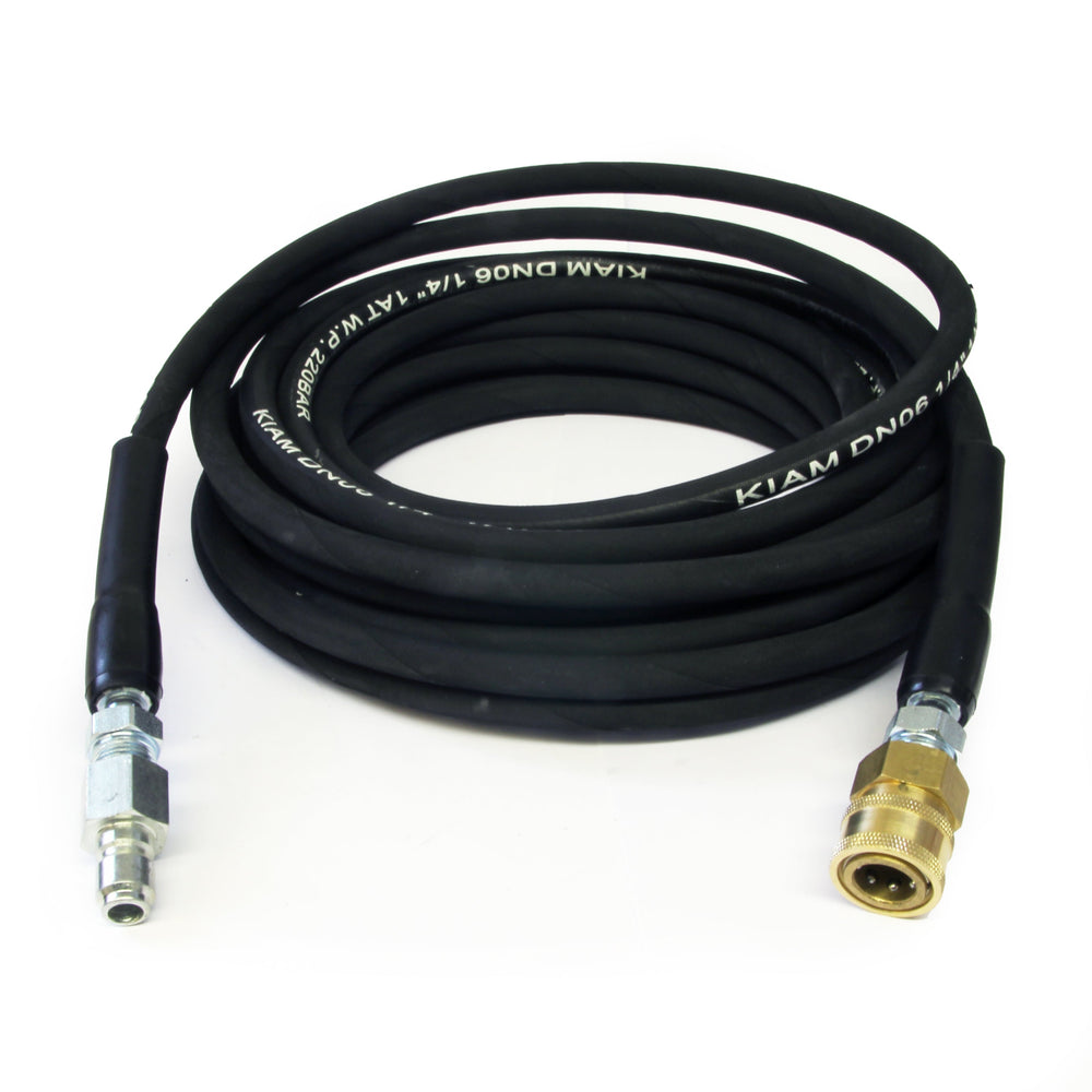 1/4" Pressure Washer Hose - 3/8" Male & Female Quick Release, 220 Bar/3190 PSI Rated