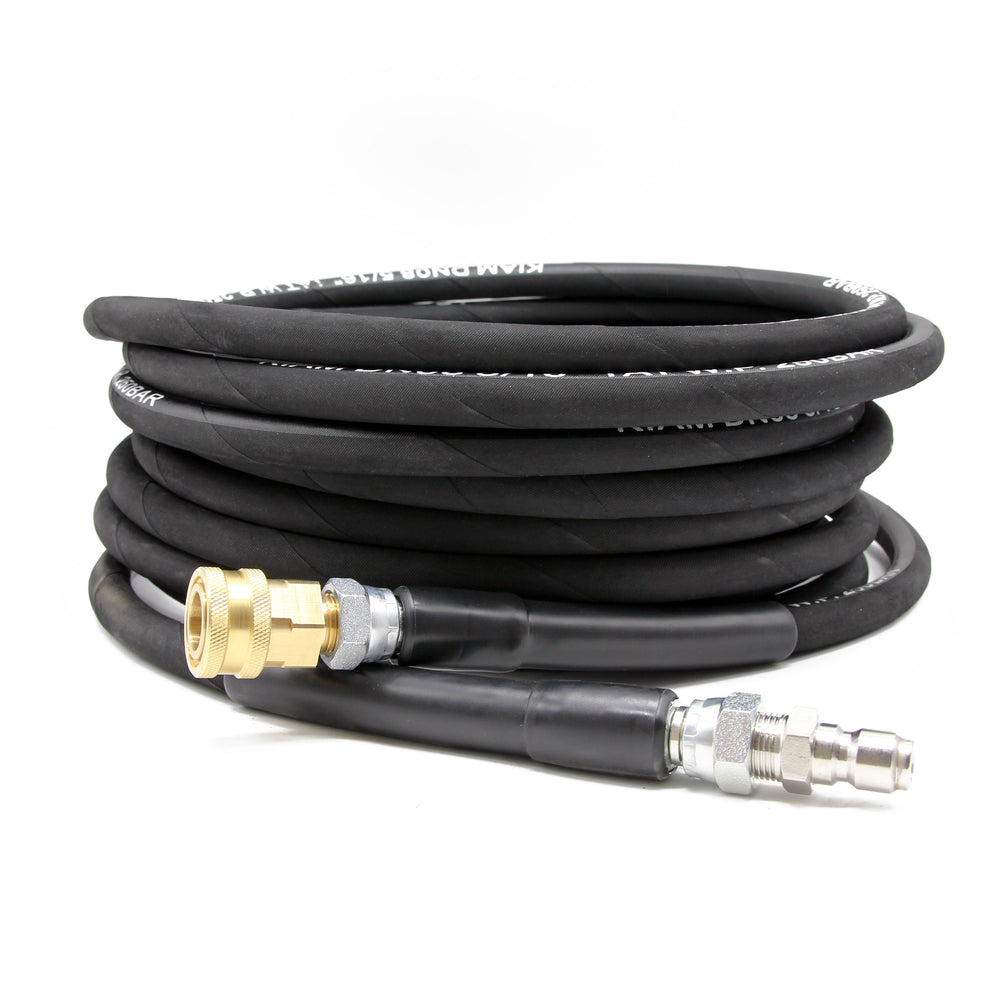 Heavy Duty 5/16" Pressure Washer Hose - 3/8" Male & Female Quick Release, 250 Bar/3750 PSI Rated