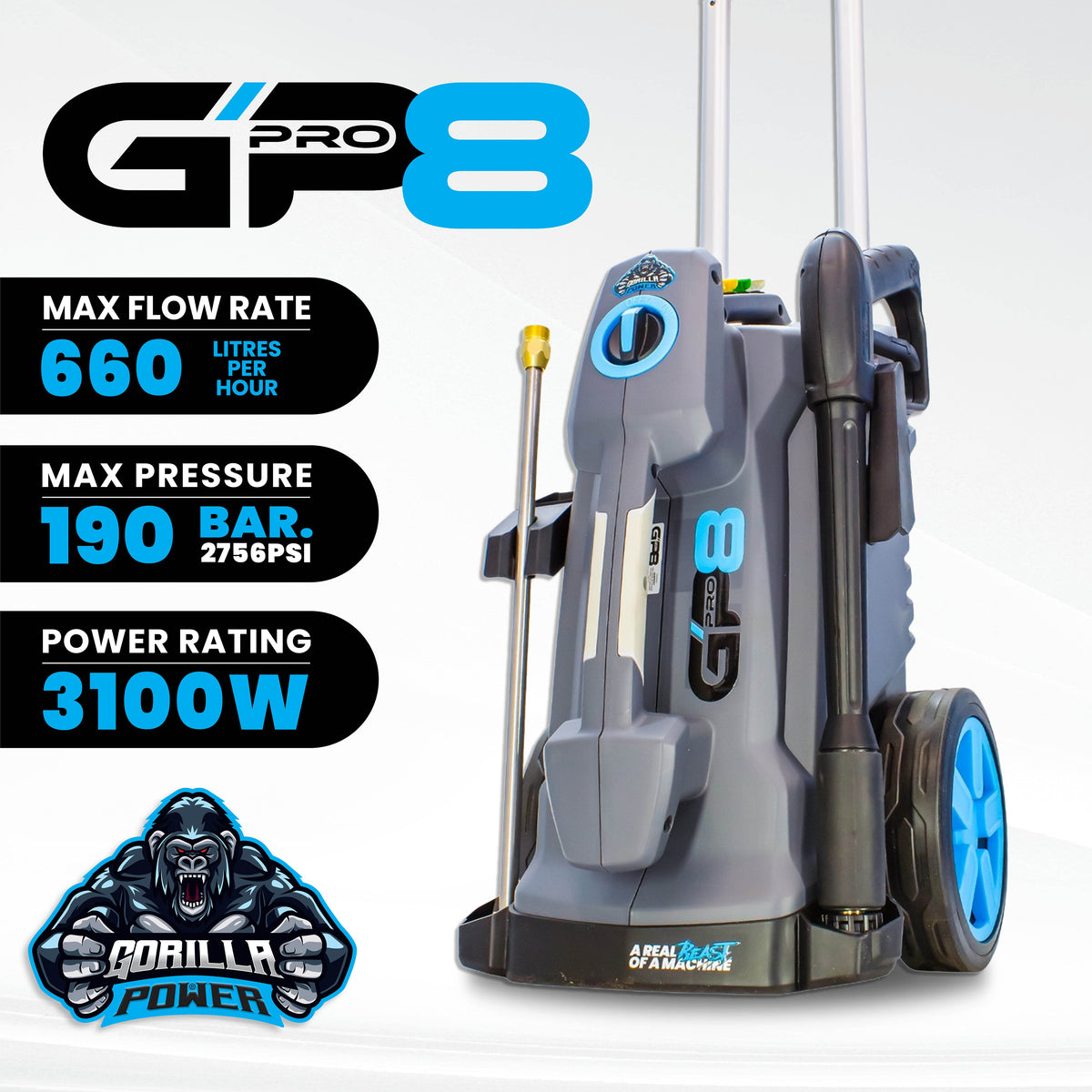 Gorilla Power GP8 Semi-Professional Electric Pressure Washer