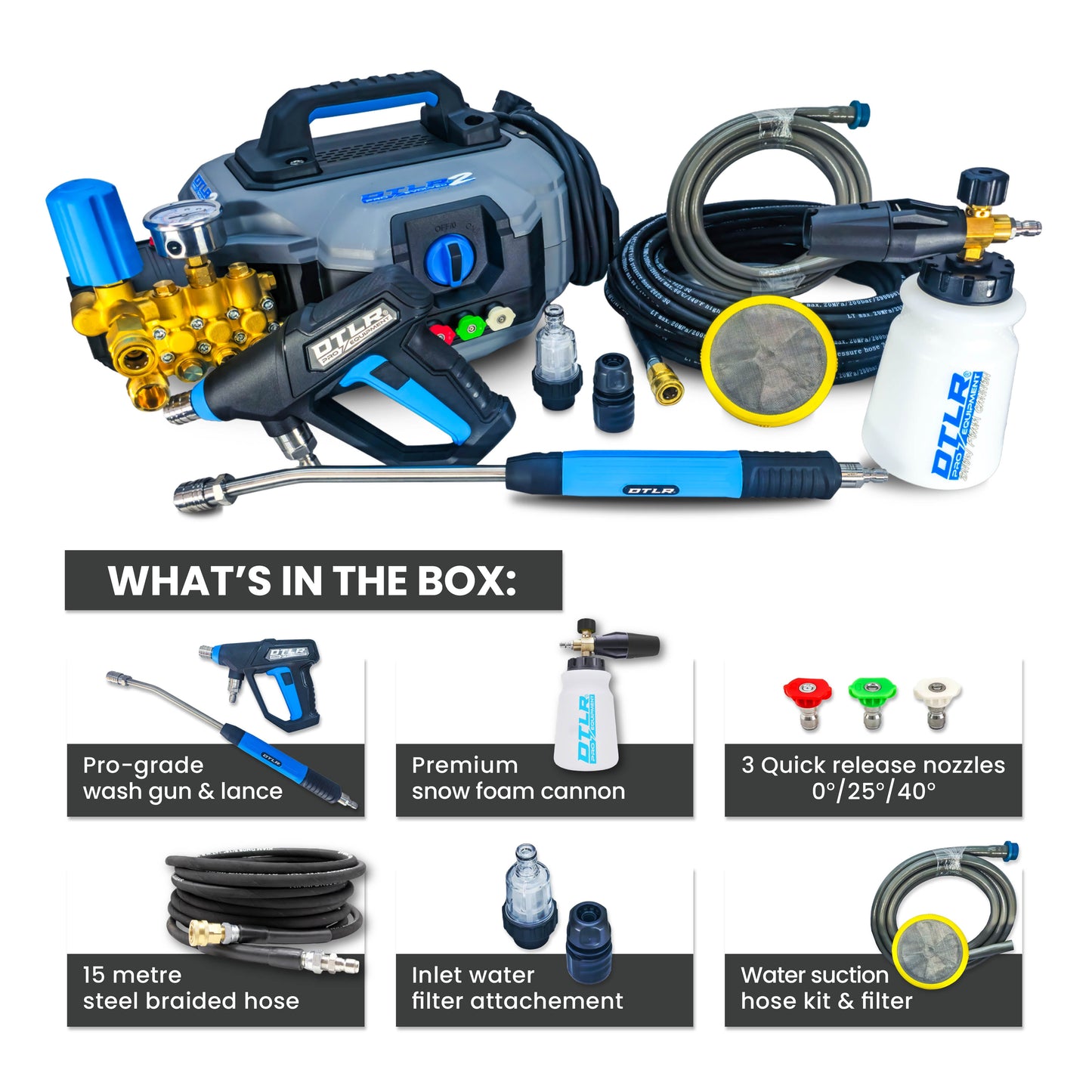 Kiam® DTLR 2 Pro® Electric Pressure Washer 160 Bar 10 LPM